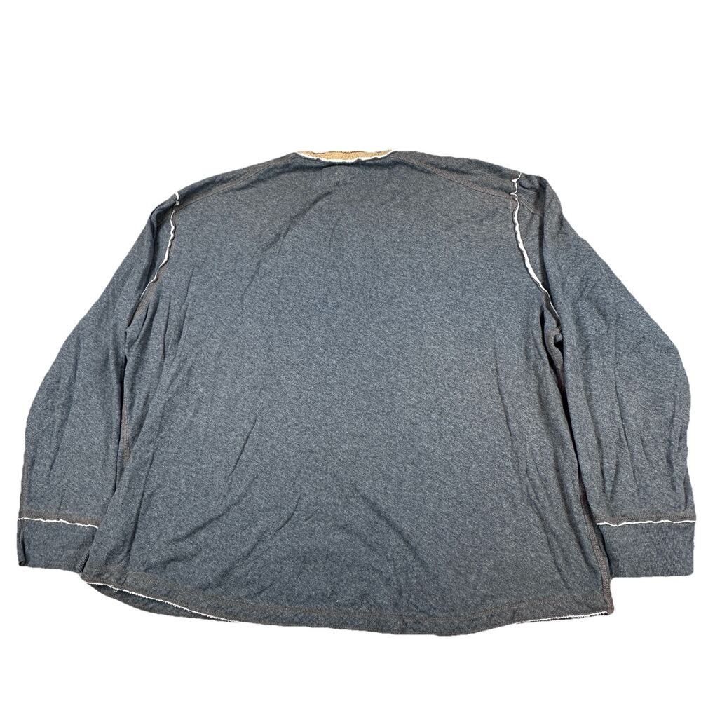 Carbon2Cobalt Kinetic Henley Shirt Mens XXL Gray Distressed Cotton Heritage - Picture 7 of 7